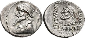 KINGS OF ELYMAIS. Kamnaskires V, circa 54/3-33/2 BC. Tetradrachm (Silver, 28 mm, 11.20 g, 12 h), Seleukeia on the Hedyphon, SE 272 = 41/40. Diademed a...