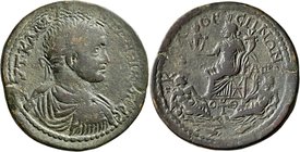 PHRYGIA. Colossae. Elagabalus, 218-222. Medallion (Orichalcum, 37 mm, 24.18 g, 7 h). AYT•KAI•M•AY•ANTΩNЄINOC•CЄ Laureate, draped and cuirassed bust of...