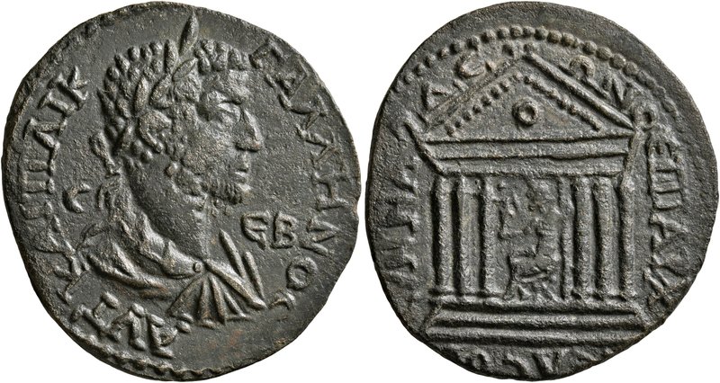 PHRYGIA. Synnada. Gallienus, 253-268. AE (Orichalcum, 33 mm, 14.73 g, 7 h), Kels...