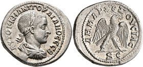 SYRIA, Seleucis and Pieria. Antioch. Gordian III, 238-244. Tetradrachm (Billon, 28 mm, 12.71 g, 6 h), 238-240. AYTOK M ANT ΓOPΔIANOC CЄB Laureate, dra...