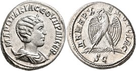 SYRIA, Seleucis and Pieria. Antioch. Otacilia Severa, Augusta, 244-249. Tetradrachm (Billon, 27 mm, 12.14 g, 1 h), 244. MAP ΩTAKIΛ CЄOYHPAN CЄB Draped...