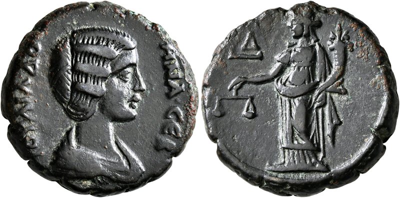 EGYPT. Alexandria. Julia Domna, Augusta, 193-217. Tetradrachm (Potin, 24 mm, 13....