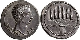Augustus, 27 BC-AD 14. Cistophorus (Silver, 25 mm, 11.83 g, 1 h), Ephesus, circa 25-20 BC. IMP•CAESAR Bare head of Augustus to right. Rev. AVGVSTVS Si...