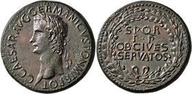 Gaius (Caligula), 37-41. Sestertius (Orichalcum, 34 mm, 27.72 g, 7 h), Rome, 37-38. C CAESAR AVG GERMANICVS PON M TR POT Laureate head of Gaius to lef...