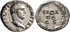 Vitellius, 69. Denarius (Silver, 18 mm, 3.50 g, 6 h), Rome, circa late April–20 December 69. A VITELLIVS GERMAN IMP TR P Laureate head of Vitellius to...