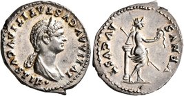 Julia Titi, Augusta, 79-90/1. Denarius (Silver, 21 mm, 3.36 g, 6 h), Rome, 80-81. IVLIA AVGVSTA TITI AVGVSTI F• Diademed and draped bust of Julia Titi...