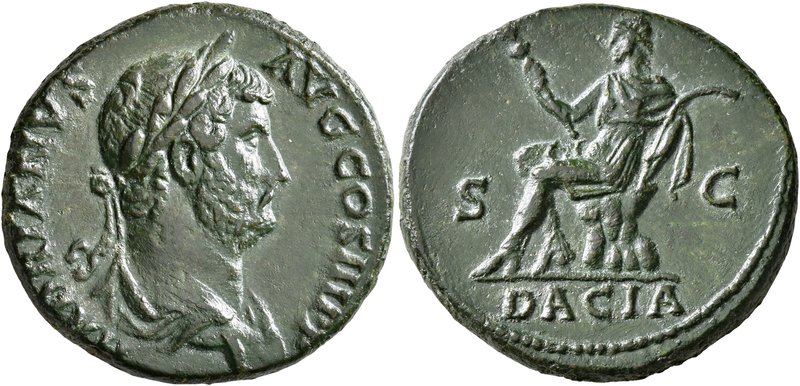 Hadrian, 117-138. Dupondius or As (Orichalcum, 26 mm, 11.94 g, 7 h), Rome, 134-1...