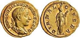 Gordian III, 238-244. Aureus (Gold, 20 mm, 4.82 g, 7 h), Rome, 241. IMP GORDIANVS PIVS FEL AVG Laureate, draped and cuirassed bust of Gordian III to r...