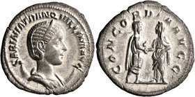 Tranquillina, Augusta, 241-244. Antoninianus (Silver, 23 mm, 4.06 g, 8 h), Rome, 241. SABINIA TRANQVILLINA AVG Diademed and draped bust of Tranquillin...