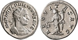 Philip I, 244-249. Antoninianus (Silver, 22 mm, 5.02 g, 7 h), Antiochia, 247. IMP M IVL PHILIPPVS AVG Radiate and cuirassed bust of Philip I to right....