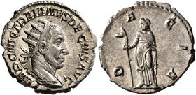 Trajan Decius, 249-251. Antoninianus (Silver, 21 mm, 3.32 g, 6 h), Rome, 250-251. IMP C M Q TRAIANVS DECIVS AVG Radiate and cuirassed bust of Trajan D...