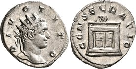 Trajan Decius, 249-251. Antoninianus (Silver, 21 mm, 4.85 g, 1 h), commemorative issue for Divus Titus (died 81), Rome, mid 251. DIVO TITO Radiate hea...