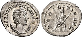 Herennia Etruscilla, Augusta, 249-251. Antoninianus (Silver, 24 mm, 4.41 g, 11 h), Rome. HER ETRVSCILLA AVG Diademed and draped bust of Herennia Etrus...