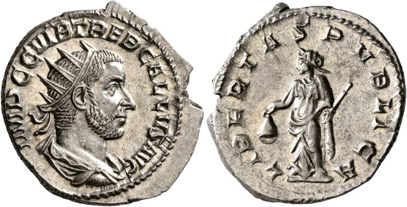 Trebonianus Gallus, 251-253. Antoninianus (Silver, 22 mm, 4.25 g, 1 h), uncertai...