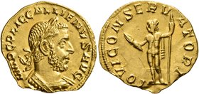 Gallienus, 253-268. Aureus (Gold, 19 mm, 2.25 g, 11 h), Rome, 253-254. IMP C P LIC GALLIENVS AVG Laureate and cuirassed bust of Gallienus to right. Re...