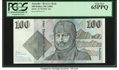 Australia Australia Reserve Bank 100 Dollars ND (1985) Pick 48b R609 PCGS Gem New 65PPQ. 

HID09801242017