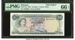 Bahamas Bahamas Government 10 Dollars 1965 Pick 22s Specimen PMG Gem Uncirculated 66 EPQ. 

HID09801242017