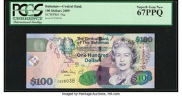 Bahamas Central Bank 100 Dollars 2009 Pick 76a PCGS Superb Gem New 67PPQ. 

HID09801242017