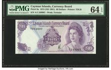 Cayman Islands Currency Board 40 Dollars 1974 (ND 1981) Pick 9a PMG Choice Uncirculated 64 EPQ. 

HID09801242017