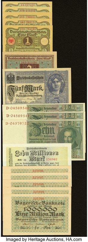 A Selection of Post-World War I Notes from Germany. Crisp Uncirculated or Better...