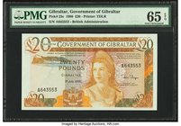 Gibraltar Government of Gibraltar 20 Pounds 1.7.1986 Pick 23c PMG Gem Uncirculated 65 EPQ. 

HID09801242017