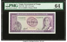 Tonga Government of Tonga 5 Pa'anga 3.4.1967 Pick 16a PMG Choice Uncirculated 64. Previously mounted.

HID09801242017