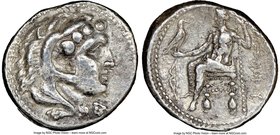 MACEDONIAN KINGDOM. Alexander III the Great (336-323 BC). AR tetradrachm (27mm, 12h). NGC VF. Lifetime issue of Salamis, 332-323 BC. Head of Heracles ...