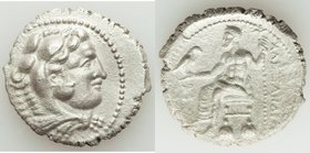 MACEDONIAN KINGDOM. Alexander III the Great (336-323 BC). AR tetradrachm (28mm, 15.59 gm, 11h). Choice XF, porosity. Early posthumous issue of Tyre, b...