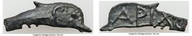 SCYTHIA. Olbia. Ca. 437-410 BC. Cast AE (36mm, 2.86 gm). VF, slight bend. Dolphin right / APIXO. Anokhin 179. Ex Classical Numismatic Group, Auction 3...