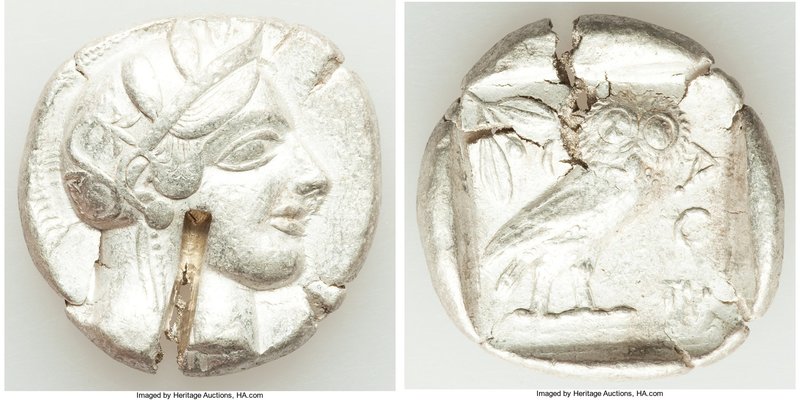 ATTICA. Athens. Ca. 440-404 BC. AR tetradrachm (27mm, 17.12 gm, 6h). VF, test cu...