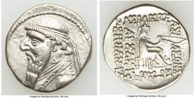 PARTHIAN KINGDOM. Mithradates II (ca. 121-91 BC). AR drachm (20mm, 4.19 gm, 12h). Choice VF. Rhagae, ca. 109-96/5 BC. Diademed, draped bust of Mithrad...