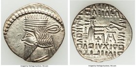 PARTHIAN KINGDOM. Pacorus I (ca. AD 78-120). AR drachm (19mm, 3.49 gm, 11h). Choice XF. Ecbatana. Bust of Pacorus left with long pointed beard, wearin...