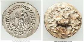 INDO-GREEK KINGDOMS. Bactria. Antimachus II Nicephorus (ca. 174-165 BC). AR drachm (18mm, 2.44 gm, 12h). Choice VF. Uncertain mint in Paropamisadai or...
