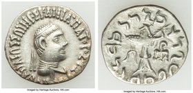INDO-GREEK KINGDOMS. Bactria. Apollodotus II (ca. 85-65 BC). AR drachm (18mm, 2.24 gm, 1h). VF. Uncertain mint in the Punjab. ΒΑΣΙΛΕΩΣ ΣΩΤΗΡΟΣ ΚΑΙ ΦΙΛ...