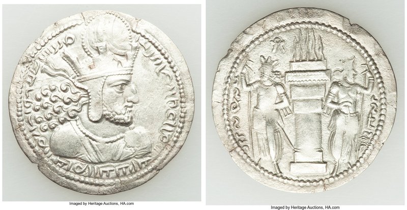 SASANIAN KINGDOM. Shapur I (AD 241-272). AR drachm (25mm, 4.23 gm, 3h). VF. Mint...