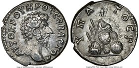CAPPADOCIA. Caesarea. Lucius Verus (AD 161-169). AR didrachm (20mm, 5.85 gm, 6h). NGC AU 5/5 - 3/5. AD 161-166. AYTOKP OYHPOC CЄBACTOC, bare head of L...