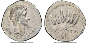 Augustus (27 BC-AD 14). AR cistophorus (27mm, 11.43 gm, 1h). NGC XF 5/5 - 3/5. Ephesus, ca. 25 BC. IMP•CAE-SAR, bare head of Augustus right; linear bo...