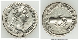 Nerva (AD 96-98). AR denarius (19mm, 2.93 gm, 7h). XF. Rome, AD 97. IMP NERVA CAES AVG-P M TR II COS III P P, laureate head of Nerva right / CONCORDIA...