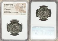 Diocletian (AD 284-305). BI follis or nummus (29mm, 9.85 gm, 6h). NGC MS 5/5 - 5/5, Silvering. Trier, 1st officina, AD 303-305. IMP DIOCLETIANVS AVG, ...