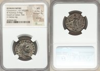 Constantius I, as Caesar (AD 305-306). BI follis or nummus (25mm, 9.94 gm, 6h). NGC MS 3/5 - 4/5, Silvering. Trier, 2nd officina, ca. AD 296-297. CONS...