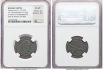 Revolt of Poemenius in the name of Constantius II, as Augustus (AD 337-361). AE centenionalis (24mm, 5.15 gm, 11h). NGC Choice VF 4/5 - 4/5. Trier, 2n...