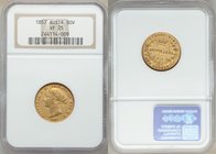 Victoria gold Sovereign 1857-SYDNEY VF25 NGC, Sydney mint, KM4. AGW 0.2353 oz.

HID09801242017