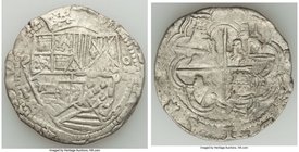 Philip III Cob 8 Reales ND (1598-1621) P-B VF, Potosi mint, Cal-121. 37.8mm. 27.11gm. 

HID09801242017