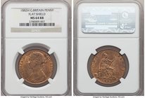 Victoria Penny 1882-H MS64 Red and Brown NGC, Heaton mint, KM755, S-3955. "Flat Shield" variety. 

HID09801242017