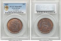 Victoria Penny 1889 MS64 Red and Brown PCGS, KM755, S-3954, 14 leaves in wreath variety. 

HID09801242017