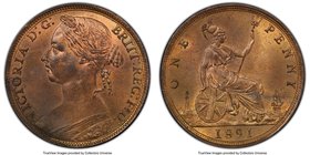Victoria Penny 1891 MS64 Red and Brown PCGS, KM755, S-3954. Bold portrait and strike. 

HID09801242017
