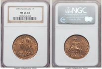 Victoria Penny 1901 MS66 Red and Brown NGC, KM790, S-3961. Veiled head type with nice eye appeal. 

HID09801242017