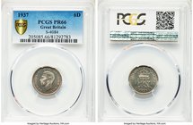 George VI Proof 6 Pence 1937 PR66 PCGS, KM852, S-4084. Trace of milky toning. 

HID09801242017