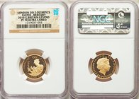 Elizabeth II gold Proof 25 Pounds 2010 PR70 Ultra Cameo NGC, KM1163. Mintage: 20,000. Issued for the 2012 London Olympics. Mercury and runners. AGW 0....