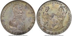 Republic silver "Gratitude of Chuquisaca" Medal 1825 MS63 NGC, Fonrobert-9740. 42mm. From the Dresden Collection of Hispanic and Brazilian Proclamatio...